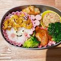 miolily's cooksnap of when they made 節分キャラごはん☆そぼろヘアーの鬼ギリ～.