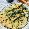 在宅勤務のおじさん's cooksnap of when they made ほうれん草とちくわのチヂミ♡.