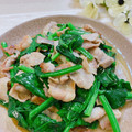 オウジリリノエ's cooksnap of when they made 豚ばらとほうれん草の炒め物.