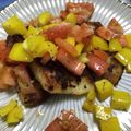 冷蔵庫レスキュー隊's cooksnap of when they made カンパチのレモン風味パプリカソース.