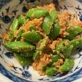 sacching's cooksnap of when they made スナップエンドウの明太サラダ☆.