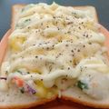 ひんべえ's cooksnap of when they made うちのポテトサラダトースト♪.