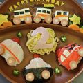 えるみみみ's cooksnap of when they made 【誕生日・幼児食プレート】電車＆働く車♪.
