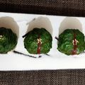リキテル's cooksnap of when they made ☆★スイスチャードのカラフルおにぎり★☆.