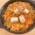 ＊まちゃん＊'s cooksnap of when they made サッポロ一番 韓国スンドゥブ風なべ.