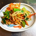 のえもゆ's cooksnap of when they made 春先取り！菜の花ともやしと油揚げのお浸し.
