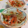 赤い電話's cooksnap of when they made もやしときゅうりのおかか梅和え.