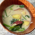 yu228's cooksnap of when they made さつま芋&ほうれん草と玉ねぎのお味噌汁.