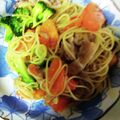純子50Plus's cooksnap of when they made トマトとベーコンのペペロンチーノ.