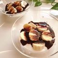 とのチャマ's cooksnap of when they made バナナヨーグルト＆チョコシロップ.