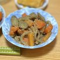 犬Gyami's cooksnap of when they made ごぼうとこんにゃくとにんじんのピリ辛煮物.