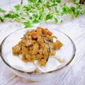 Satoco❋'s cooksnap of when they made 豆腐の納豆と塩昆布のせ.