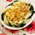 yokon☆'s cooksnap of when they made 青梗菜と豆腐カニカマの卵餡掛け中華炒め★.