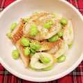 ハッピーまるしぇ's cooksnap of when they made お弁当に♪ちくわと枝豆のマヨごま塩味.