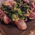 喜八＆Hacchi's cooksnap of when they made 鶏レバーとほうれん草♡鉄分炒め.