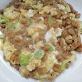 ミロ9607's cooksnap of when they made 節約☆ふわふわ卵ひき割り納豆そぼろ丼.