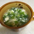 ゆうかぴょんぴょん's cooksnap of when they made 即席☆春菊のとろりん♪スープ.