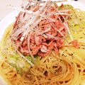 こずっぺ's cooksnap of when they made 塩レモンパスタにツナトッピング.