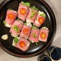 まめ慶's cooksnap of when they made 超簡単に作れる！ローストビーフ寿司.