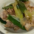 クック72☆'s cooksnap of when they made 長ネギと鶏肉のガリバタ醤油炒め☆.