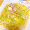 プー♡'s cooksnap of when they made キャベツ&ベーコンの塩バタースープパスタ.