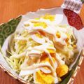 kurozata's cooksnap of when they made 千キャベツにゆで卵＆マヨ＆ウスターS♬︎.