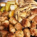 チョコあず's cooksnap of when they made 焼き！まいたけネギ団子.