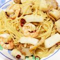 ryutaimama's cooksnap of when they made 彼が絶賛 シーフードペペロンチーノ.