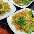 ルぴあ's cooksnap of when they made 残りご飯で作る！簡単レタス炒飯！.