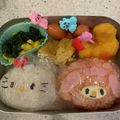 大熊猫さん's cooksnap of when they made キャラ弁＊キティ・マイメロ・プリン.