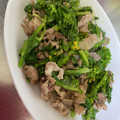 べあーるぶい's cooksnap of when they made 菜の花と豚肉のマヨネーズ炒め.