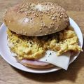 チョイコ's cooksnap of when they made ベーグルサンド(ベーコンエッグ).