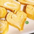 りーとぽん's cooksnap of when they made オムレツ風ピンクのハート卵焼き♡卵白消費.