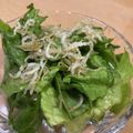 ねみねみ's cooksnap of when they made ロメインレタスの揚げしらす添えサラダ.