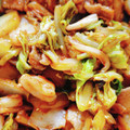 shelly616's cooksnap of when they made 冬の白菜の豚キムチ炒め.