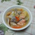 レオミウ's cooksnap of when they made ☆鮭と大根の味噌汁☆.