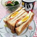 在宅勤務のおじさん's cooksnap of when they made ベーコン＊レタス＊卵のトースト（サンド）.