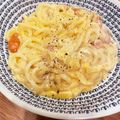 エル♀'s cooksnap of when they made 【簡単】うどんのカルボナーラ.