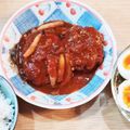 maimaso's cooksnap of when they made 【意外と簡単】赤ワイン煮込みハンバーグ.