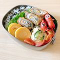 ♬ぶちこ♬'s cooksnap of when they made 簡単 キャラ弁 おかず 着ぐるみ星人②.