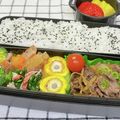 ゆづキッチン's cooksnap of when they made *卵焼きでバームクーヘン◎キャラ弁*.