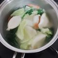 Mary٭•･❁'s cooksnap of when they made 餃子スープ★宇都宮学校給食.