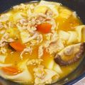 kudamono☆'s cooksnap of when they made かぼちゃと豚バラのあったか煮込みうどん。.