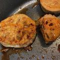 カキコロ's cooksnap of when they made 揚げずに簡単！蓮根のはさみ焼き.