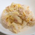 豆蔵うさぎ's cooksnap of when they made レンジで簡単【白菜とツナのマヨぽんサラダ.