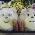 3姉妹ちゃんママ's cooksnap of when they made 小食児に♪簡単くまさんおにぎり♪キャラ弁.