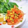 Satoco❋'s cooksnap of when they made ハムとミックスベジタブルのケチャップ炒め.