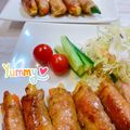 オウジリリノエ's cooksnap of when they made ごま油香る♫人参とジャガイモの肉巻き♡.
