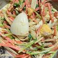 いちご2013's cooksnap of when they made デパ地下風 豆苗のゆで卵サラダ ワインに.