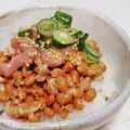 桜月❀咲良mommy's cooksnap of when they made 簡単旨ウマ♪塩辛納豆☆.